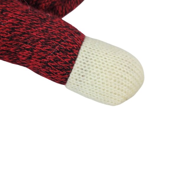 Retro Red Knit Cute Sock Monkey Toy Stripe Sweater DanDee Pom Pom Hat Plush Kids - Picture 8 of 9